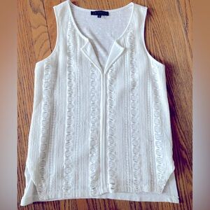 Sanctuary white shell top with detailed design